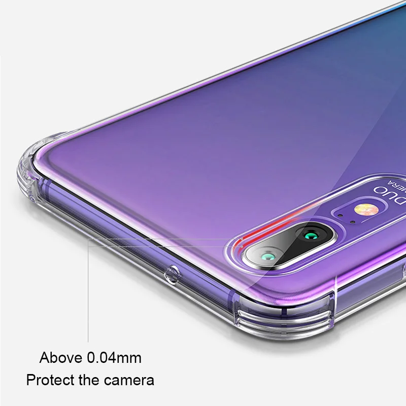 Супер Противоударный Мягкий силиконовый прозрачный чехол для Huawei P20 P30 Honor 10 Lite Mate