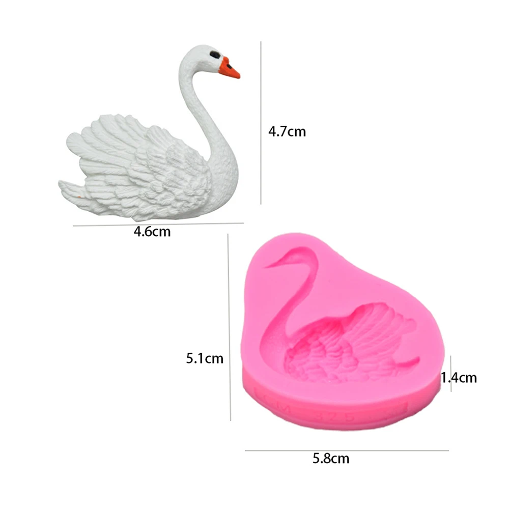 Swan Form Silicone Fondant Soap 3D Cake Mold Cupcake Jelly Candy Chocolate Decoration Baking Tool | Дом и сад