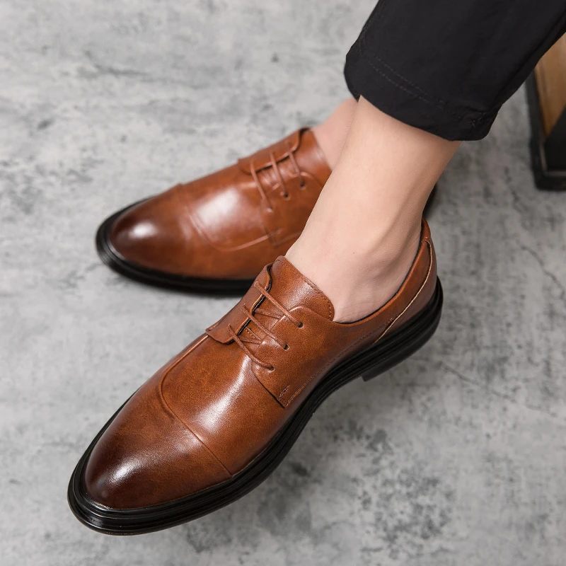 

Mazefeng classic business men's dress shoes wedding party Oxford men's office formal shoes outdoor men's pointed shoes Eur 37-45