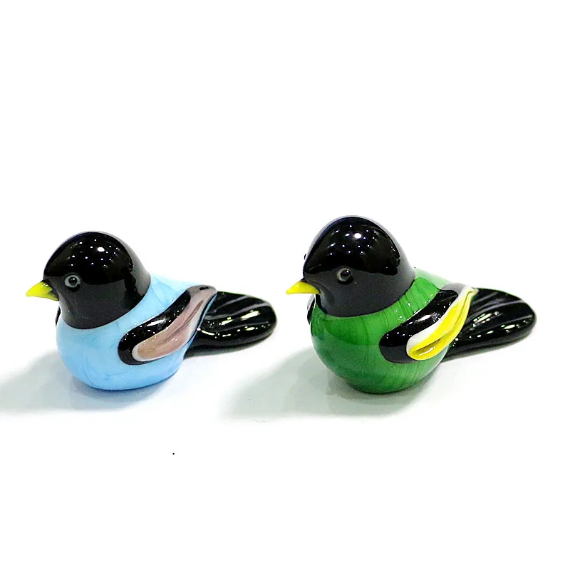 

Miniature Handmade Murano Glass Bird Figurines Ornaments Cute Vivid Animal Small Statue Gifts For Home Tabletop Decor Collection