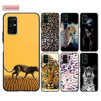 black cover cheetah leopard jaguar fashion for huawei honor 30 20s pro 10i 9c 9a 9s 9x 8x 10 9 lite 8 8a 7a pro lite phone case
