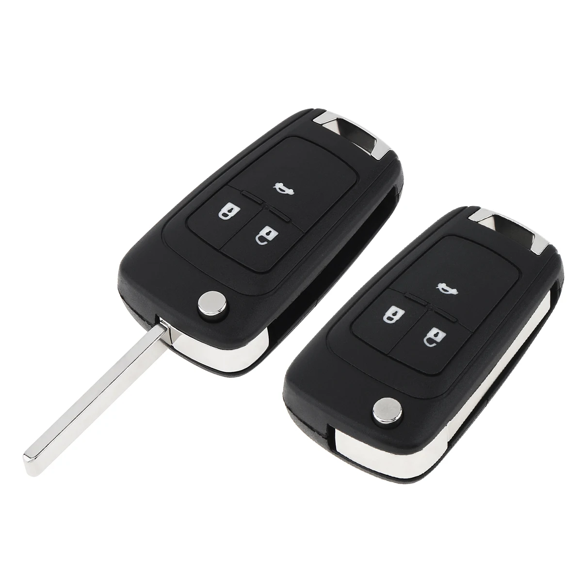 

Черный 3-кнопочный Автомобильный ключ дистанционный брелок Оболочка Чехол для автомобильного ключа замена без чипа с необработанным автомобильным откидным ключом подходит для Opel