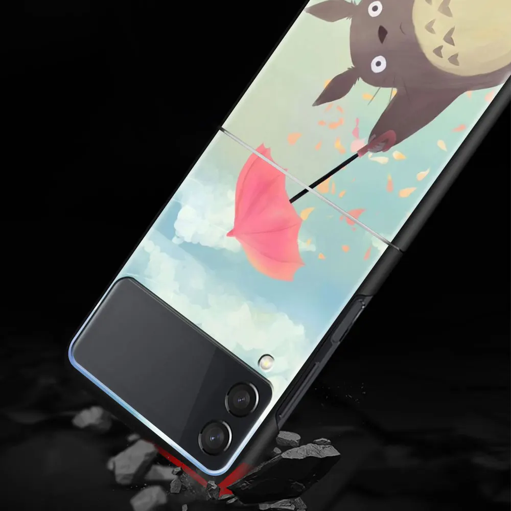 Movil Phone Case for Samsung Galaxy Z Flip 3 4 Protective Shell Black Cubre Hard Coque Z Flip3 6.7 