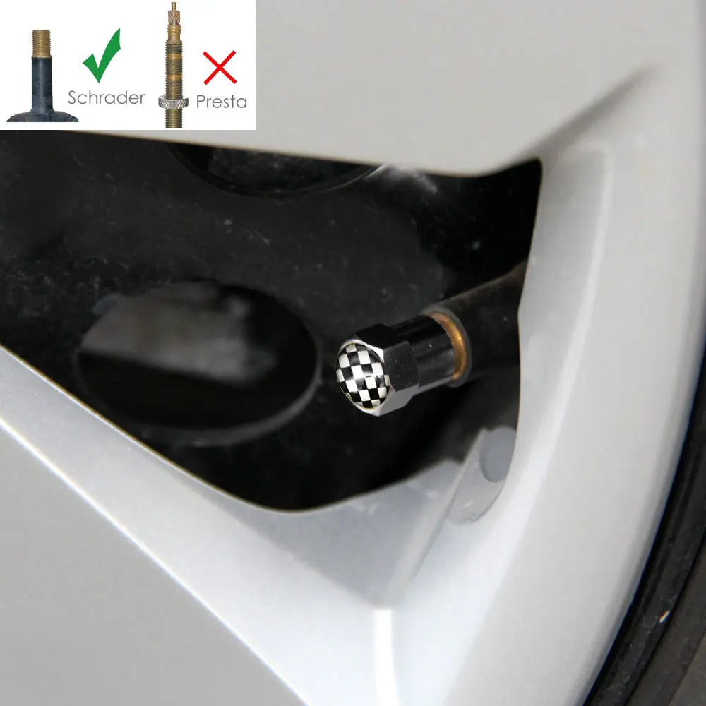 DSYCAR 4 шт./компл. Автомобильный Алюминиевый сплав/медь черный с белым клапаном для