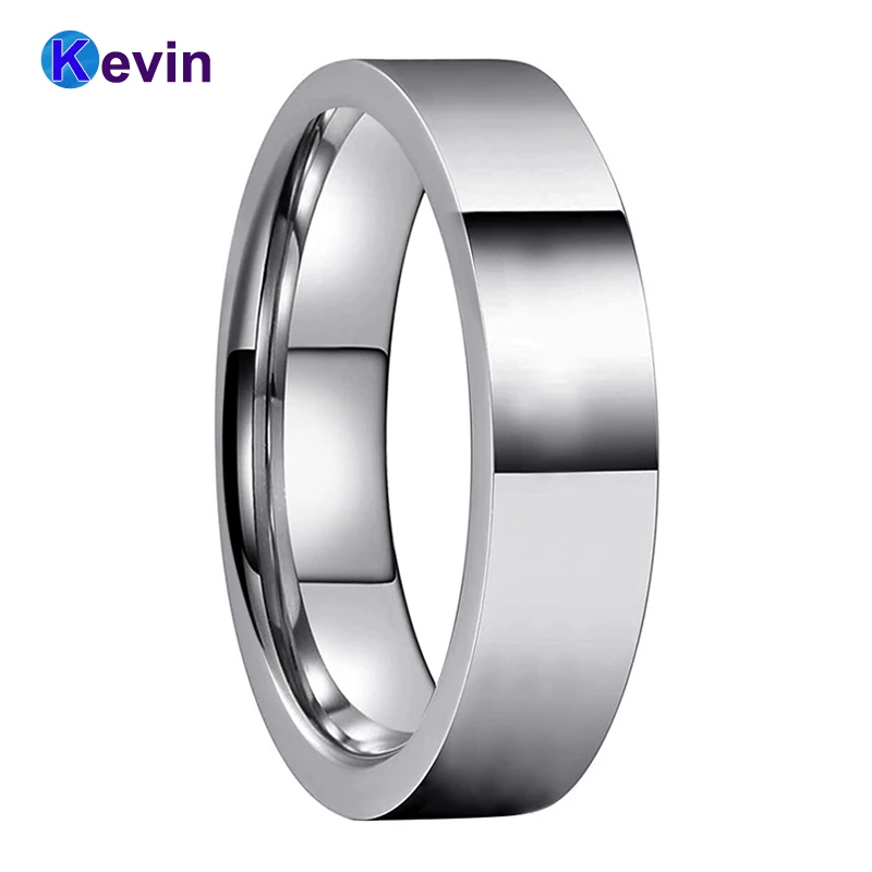 Классическое Обручальное кольцо из вольфрама для мужчин и женщин с полированным