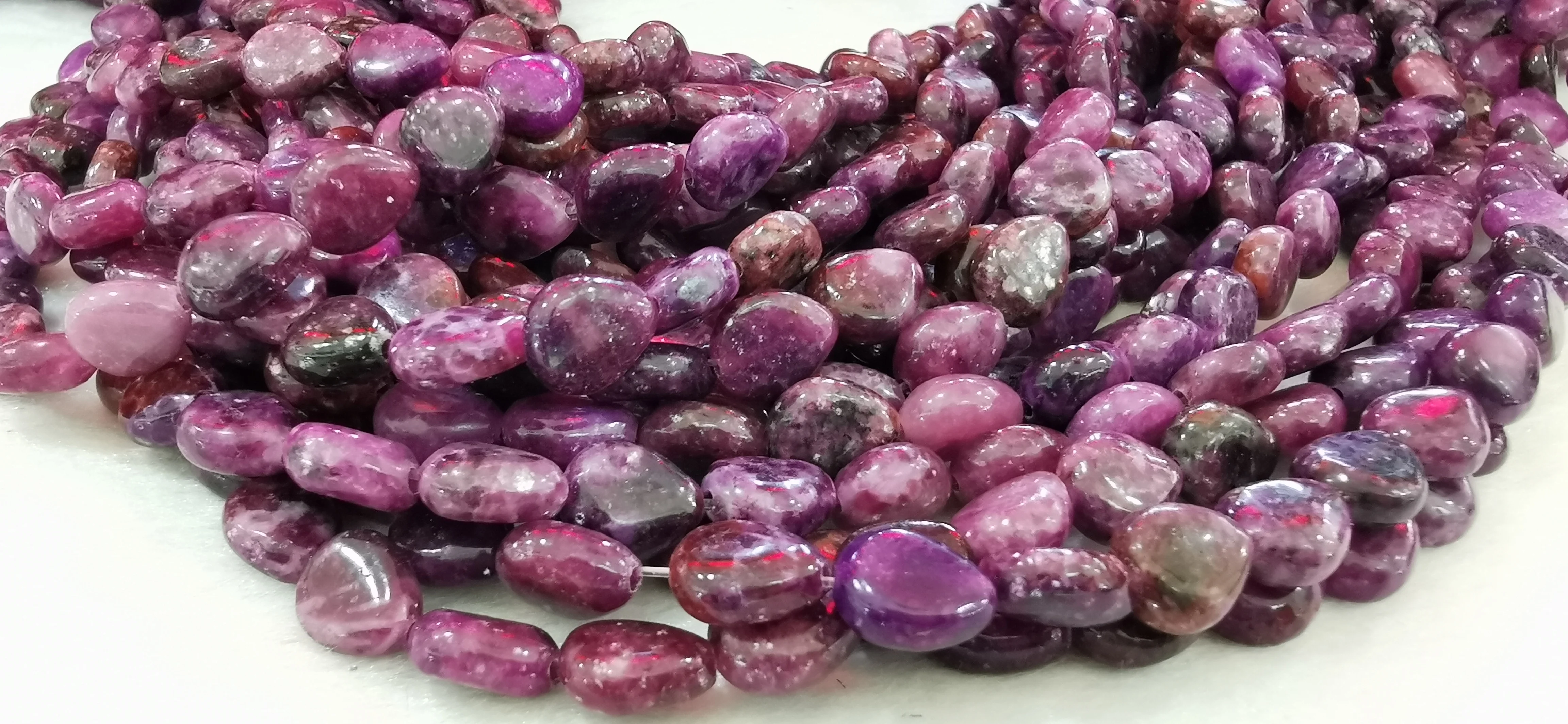

Natural Cherry pink purple Stone Spodumene jewelry drop teardrop pear bead 8x12mm 10x14mm 16inch For Jewelry Making Supply