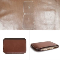 1 set of leather craft mens clutch bag business storage bag sewing pattern hard kraft paper stencil template 20cm13cm3cm