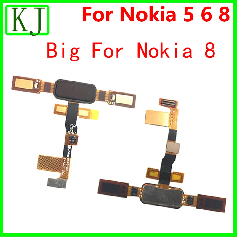 Для Nokia 5 6 8 Кнопка Домой датчик отпечатков пальцев гибкий кабель задняя кнопка Ключ Touch ID Flex для n5 n6 n8