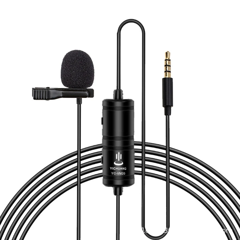

Mini 3.5mm Plug Condenser Microphone Professional VM10-R 6M Lavalier Microphone 270B