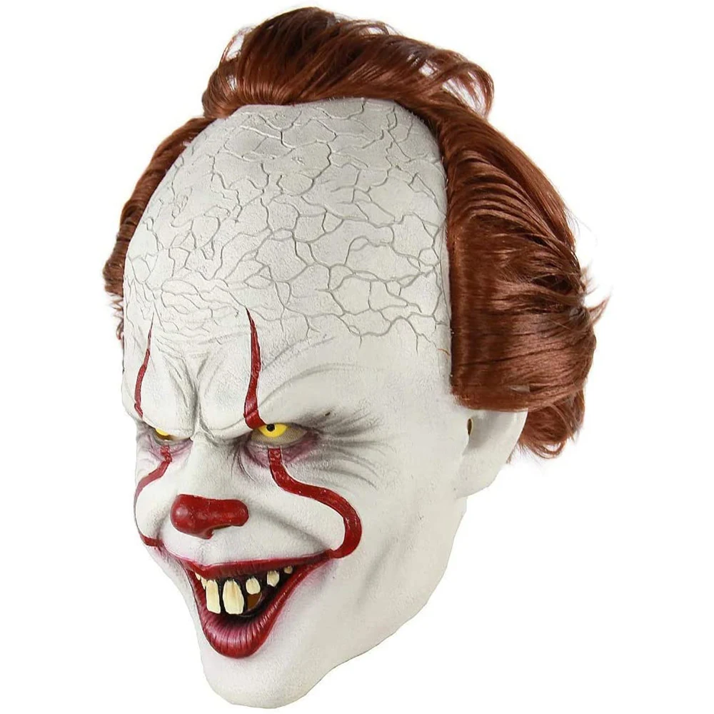 

Clown Mask Halloween Horror Masks Cosplay Stephen King's It Pennywise Joker Scary Mascaras De Latex Realista Maske Costume Props