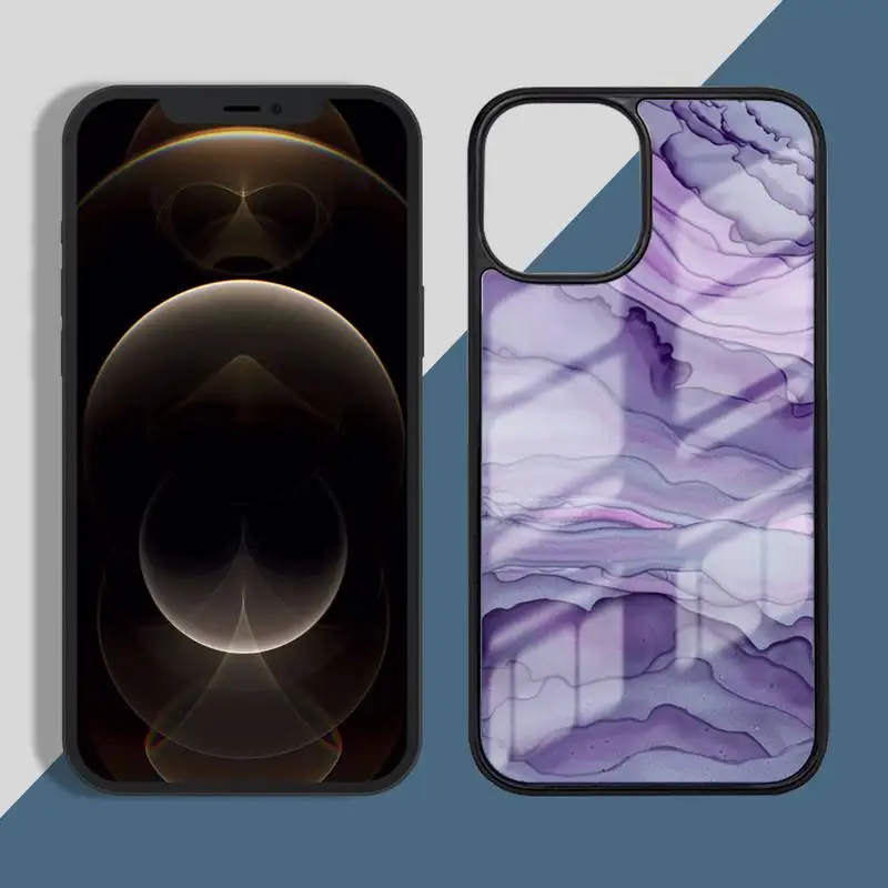 

Colored marble Phone Case TPU+PC For iPhone X XR XS 11 12 mini Pro MAX 7 8 Plus