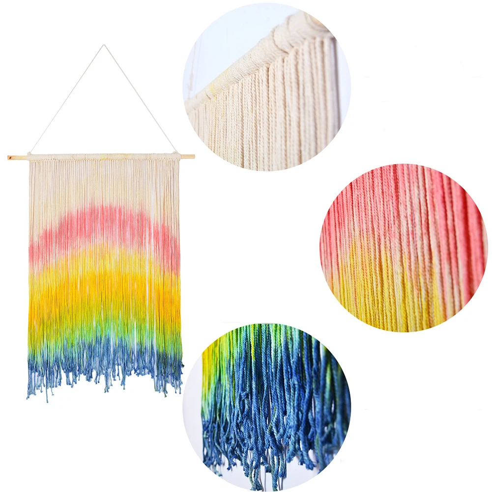 

Rainbow Wall Hanging Handmade Woven Cotton Tapestry Colorful Wall Art Boho Bohemian Home Decoration For Dropshipping NEW !!