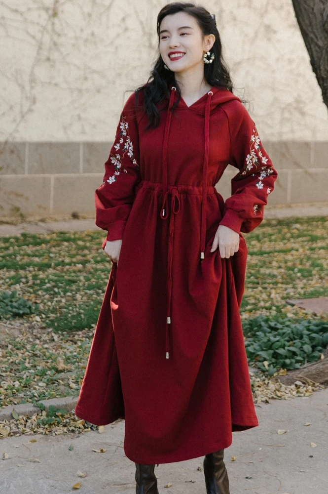 

2021 new fashion women's clothing Vintage dresses Full dress for women
