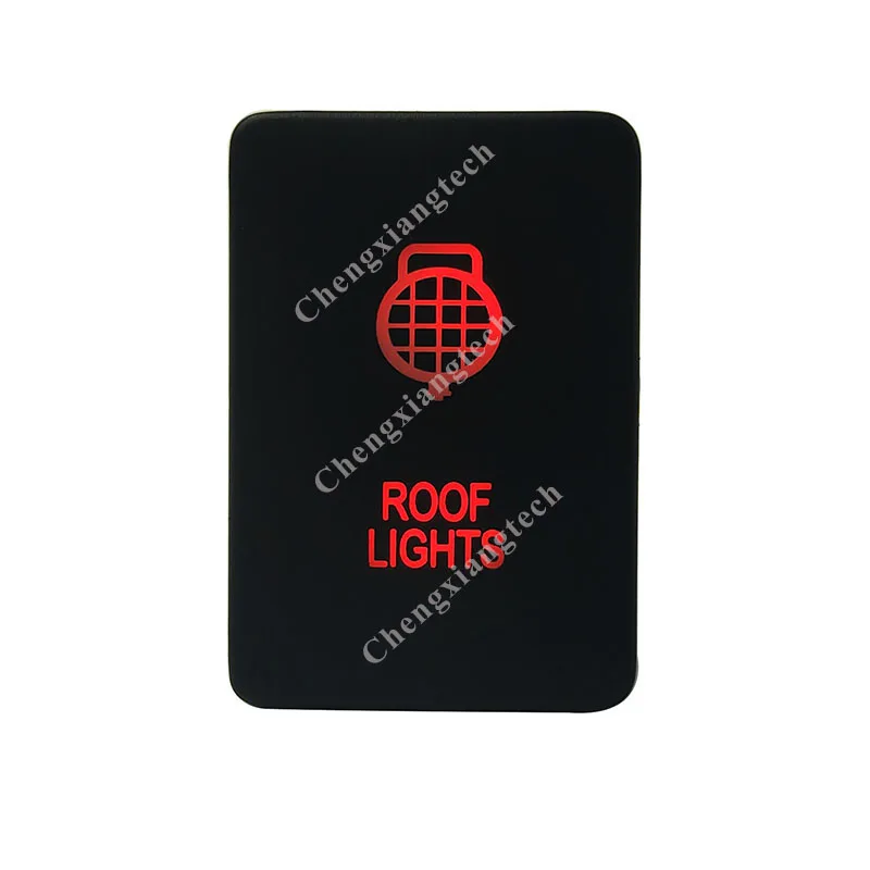 Red Led Light Car 12V 3Amp ROOF LIGHTS Push Button Switch On Off For Hilux Prado 150 200 Rav4 Toyota 2015 + Wire | Автомобили и