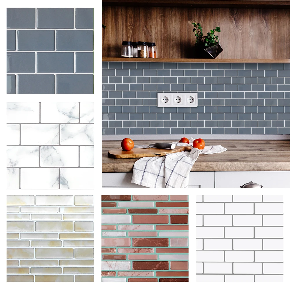 3D кирпичные настенные наклейки для гостиной водонепроницаемые самоклеющиеся