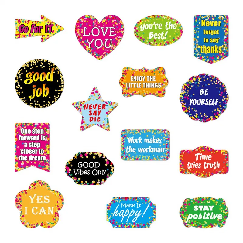30Pcs Vinyl Inspirational Words Stickers Pack Motivational Encouragement Decals for Laptop Ipad Car Luggage Water Bottle Helmet |