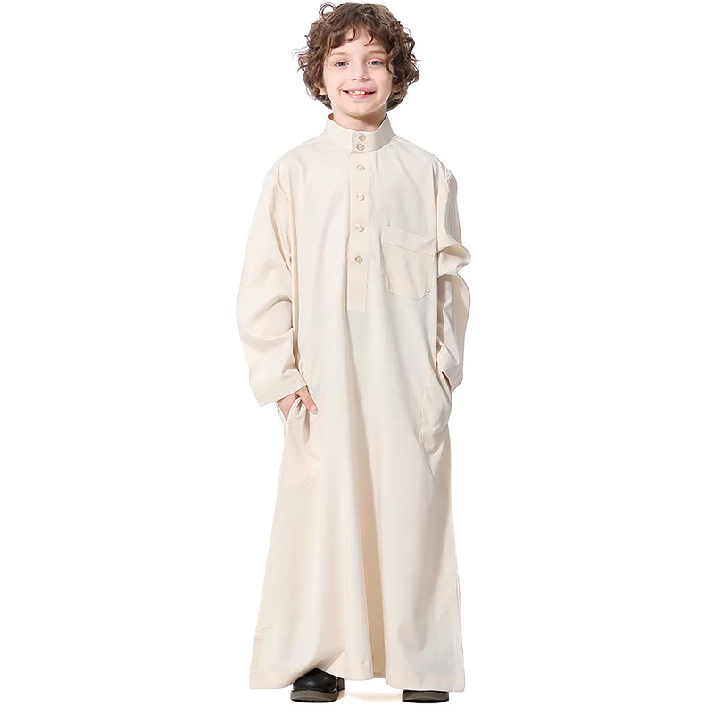 Fashion Muslim Dubai Arab Emirates Pocket Teen Boy Robe Little Dress Saudi Arabia Ramadan India Pakistan Clothing | Тематическая