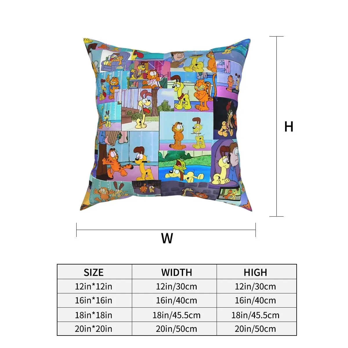 

Odie Overload Garfield Pillowcase Printed Polyester Cushion Cover Decoration Pillow Case Cover Home Square 40X40cm