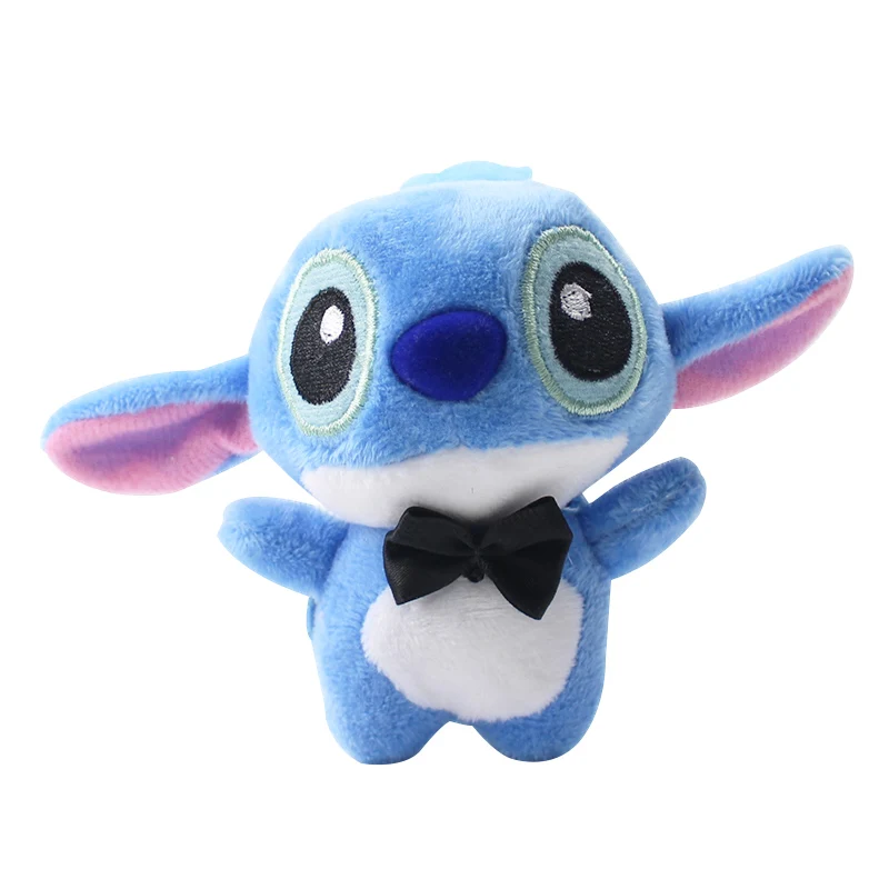 10pcsset 8cm lilo and stitch plush doll keychains big eyes pink style soft stuffed plush toys pendant free global shipping