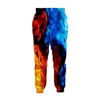plstar cosmos brand trousers coloful burning flame 3d printing mens jogger pants streetwear unisex casual sweatpants mpk9
