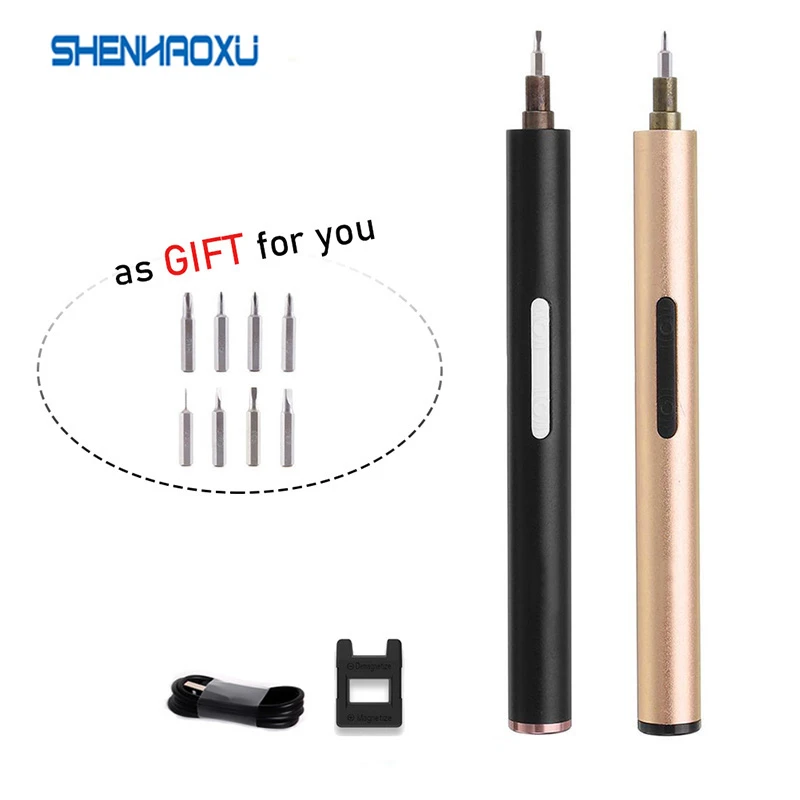 cordless mini electric screwdriver precision phones laptop watch power tool repair chargeable li ion battery screwdriver 8 bits free global shipping
