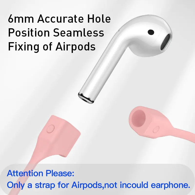 Baseus силиконовый шнурок для Airpods 1 2 ремешок для наушников с шейным ремешком против потери веревки для Air Pods наушники защитные аксессуары
