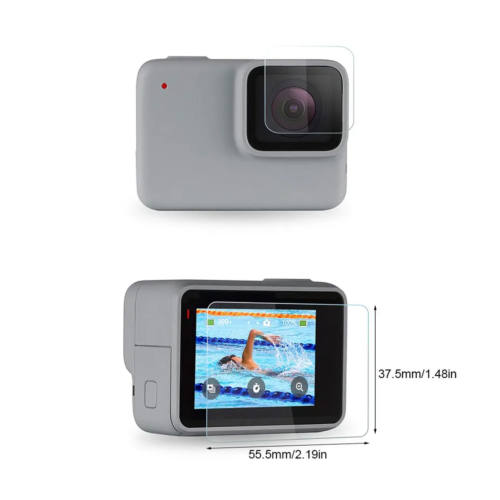 Защитная пленка для экрана из закаленного стекла крышка объектива Gopro Hero 7