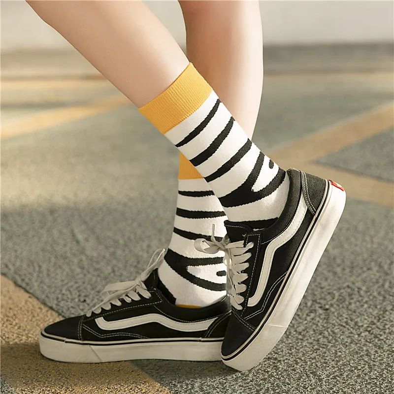 Женские модные носки с мультяшными животными новинка сезона осень 2019 трендовые