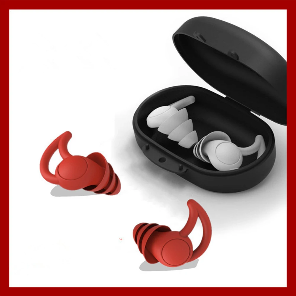 

Silicone Sleeping Ear Plugs Sound Insulation Ear Protection Earplugs Anti-Noise Plugs for Travel Silicone Soft Noise Reduction
