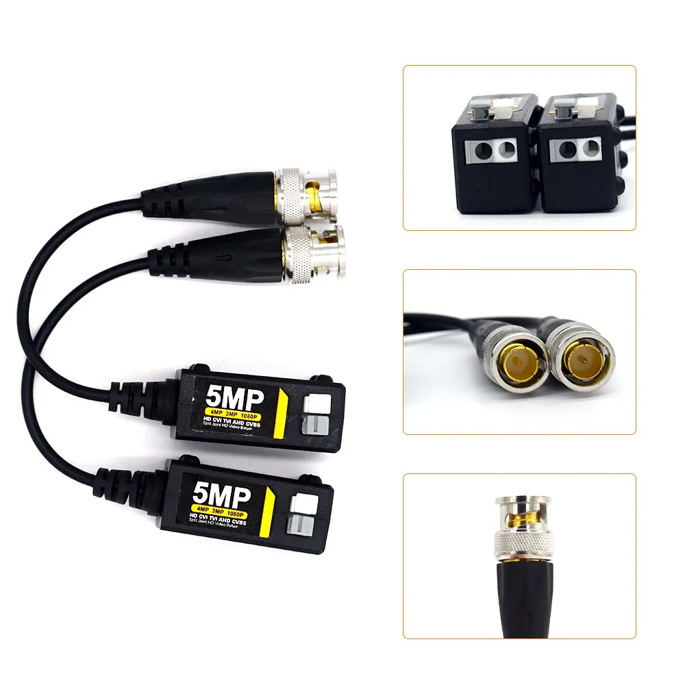 8MP 5MP 1080P BNC пассивный видео балун передатчик с витой парой cctv кабель для AHD/CVI/TVI