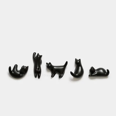 3D стерео животных черная кошка моделирование магнит на холодильник крюк