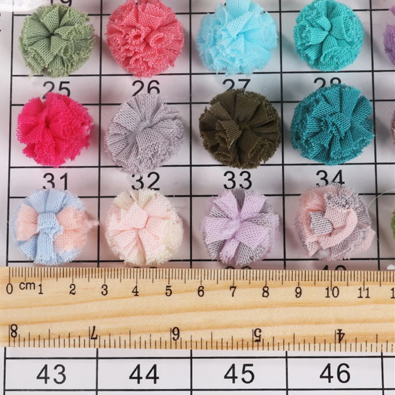 

10pcs 36color velvet ball 25mm multi-color lace lovely mesh ball craft handmade DIY mesh ball home decoration sewing consumables