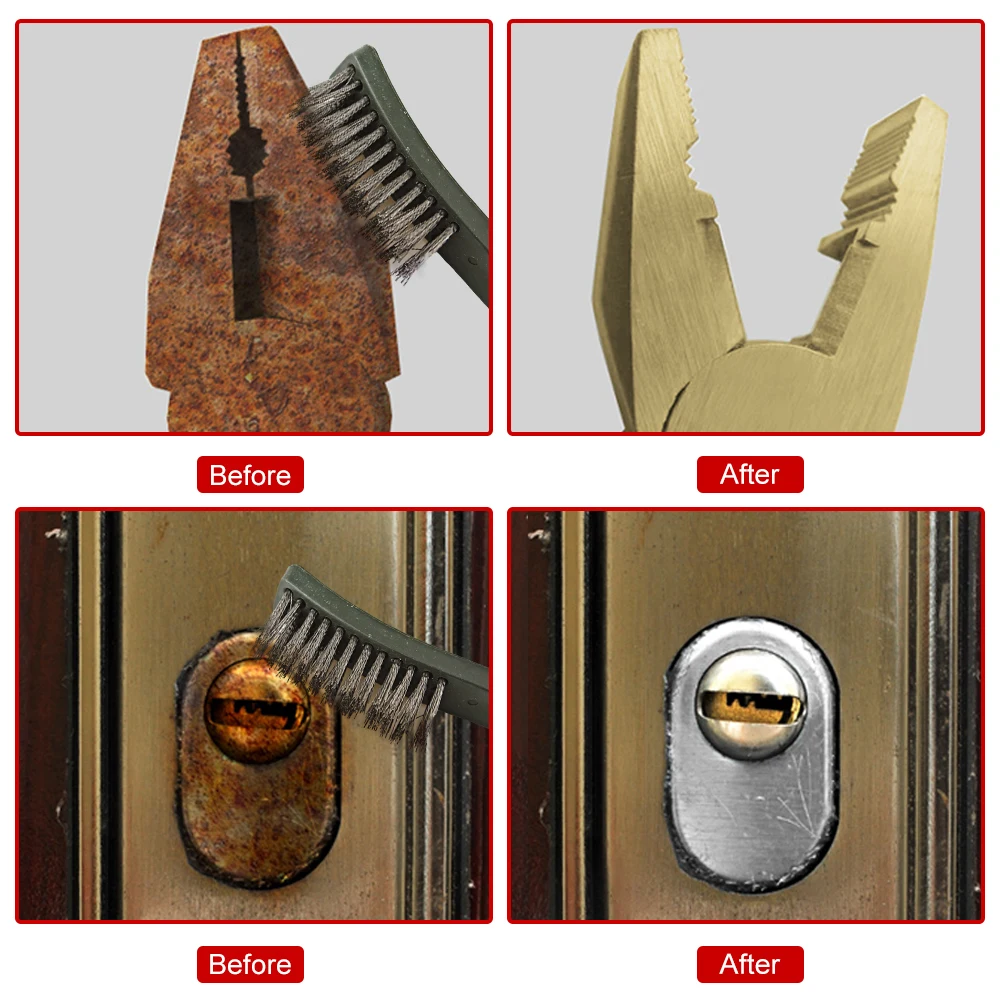 Мини двухсторонняя щетка для полировки проволоки чистки металла и ржавчины