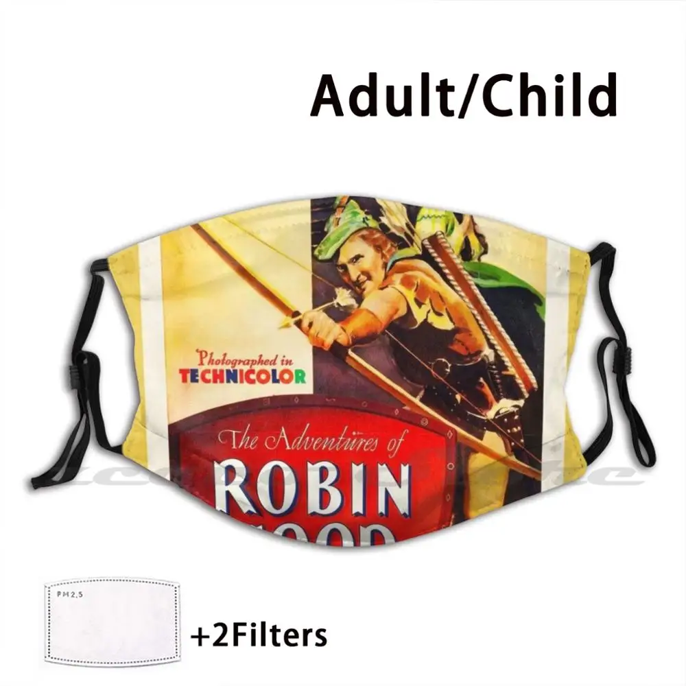 

Ткань для маски «Приключения Робина Гуд» (1938), моющаяся лампочка, m2, 5 для взрослых и детей, Приключения Робина Гуд 1938