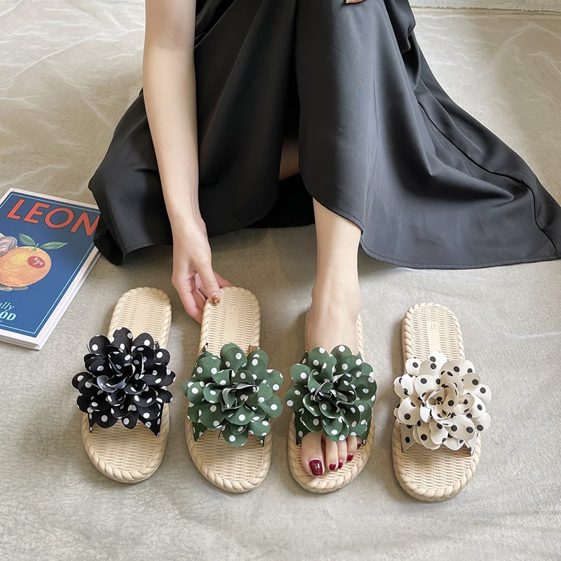 

Shoes Woman 2021 Low Slippers Summer Pantofle Luxury Slides Flat New Designer PU Rubber Rome Basic Bonded Leather Flat Shoes Fem