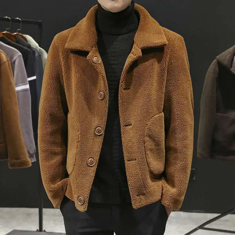 Мужские двухсторонние кожаные куртки на осень и зиму повседневные красивые