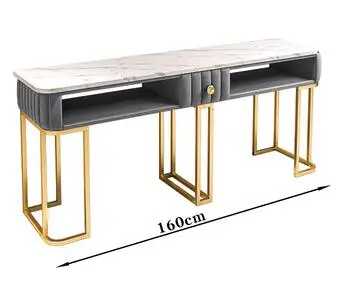 

Nordic light luxury net red nail table and chair set simple double-layer manicure table single double manicure table economical