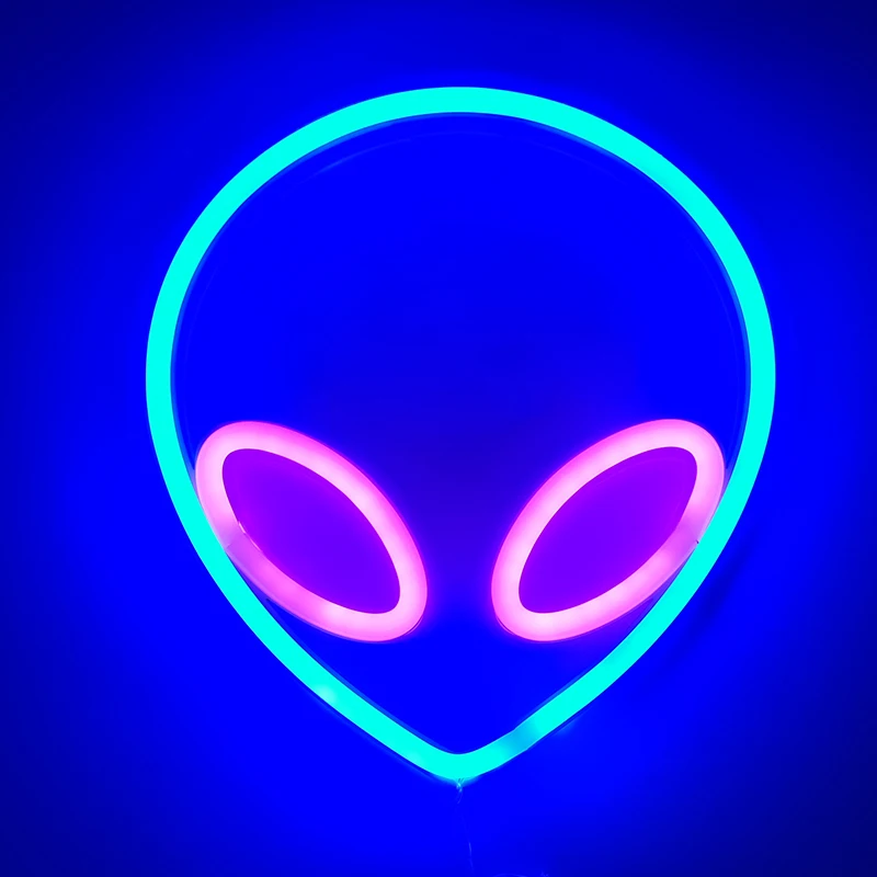 

Alien Light Children Cartoon Lamp Neon Lights Christmas Decoration Festive Atmosphere Wall Background USB Home Bedroom Office