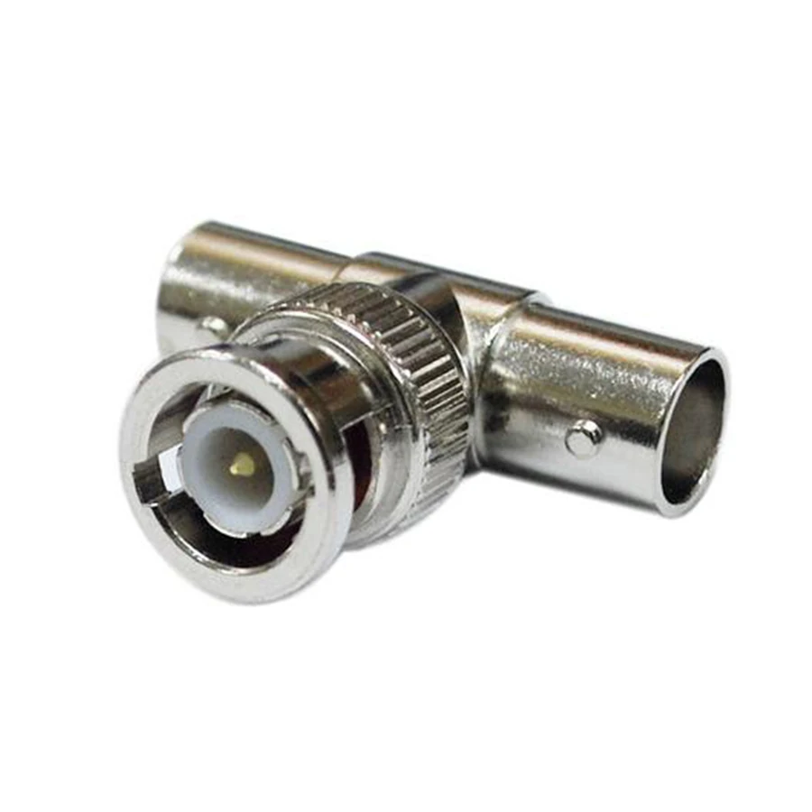 BNC T Adapter Splitter Connector Coupler 1 Male to 2 Female CCTV Jack Plug For | Transmission &amp Cables