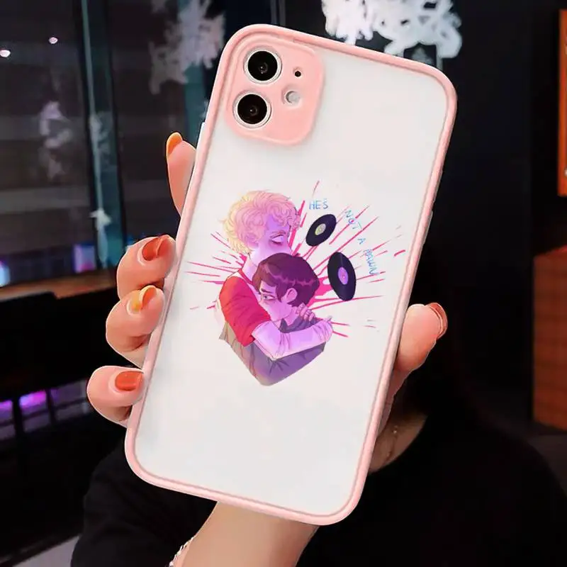 

quackity fanart cartoon image Phone Cases Matte transparent For Pink iPhone 12 Mini 11 Pro XR XS Max 7 8 Plus X Back Cover