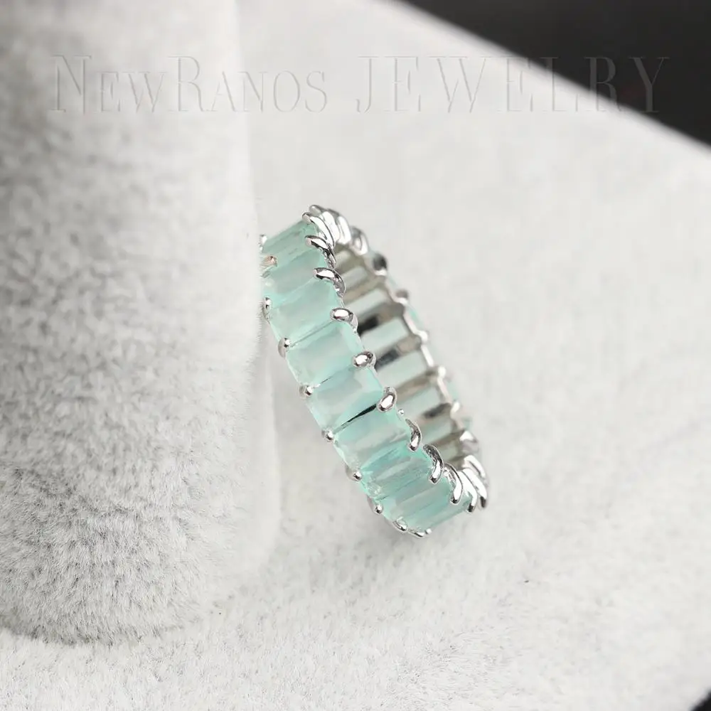 Newranos женское кольцо турмалин Цвет Педра Геометрические Квадратные натуральные