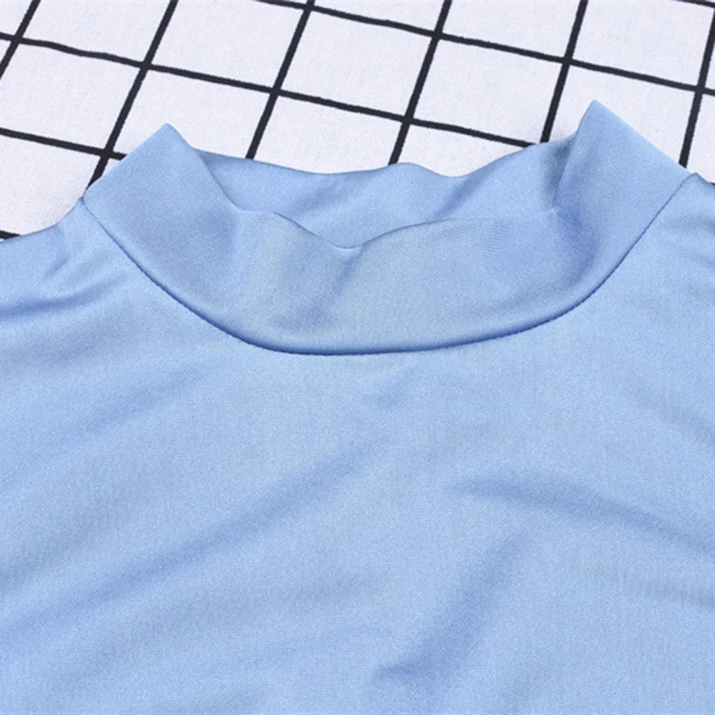 Женское платье с длинным рукавом и высоким воротом однотонное ДРАПИРОВАННОЕ