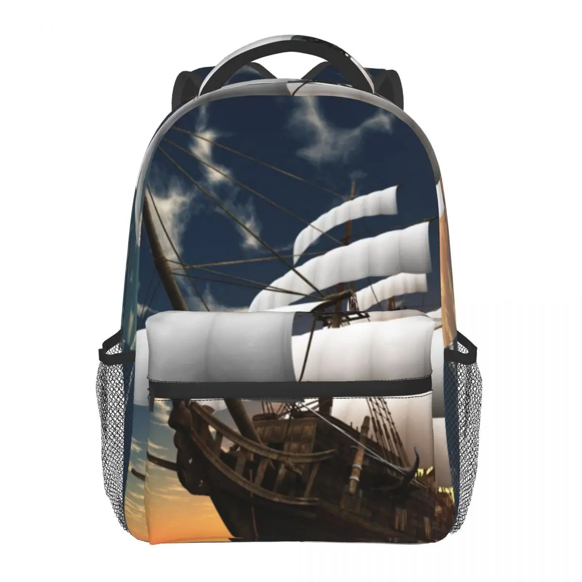 

Women Backpack Casual Travel Bag Pirate Sailing Boat (1) School Bag Fashion Shoulder Bag For Teenage Girl Bagpack