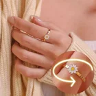 Изящное кольцо-Спиннер для женщин, эмалированное вращающееся кольцо в виде животного против стресса и тревоги, ювелирные изделия для дня рождения, подарки