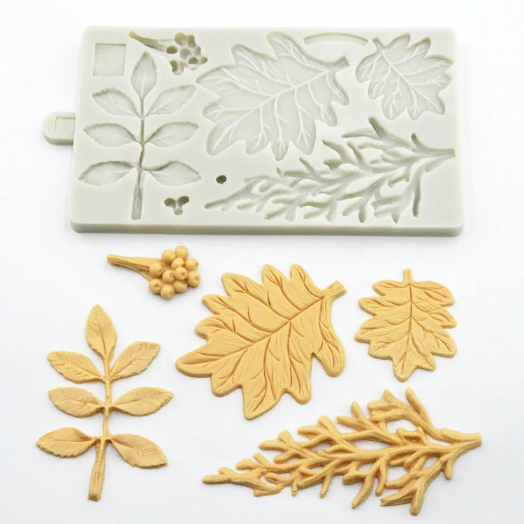 SHENHONG 3D Mulberry Leaves Silicone Fondant Molds Mold Cake Decoration Tools Sugar Craft Candle Moulds DIY | Дом и сад