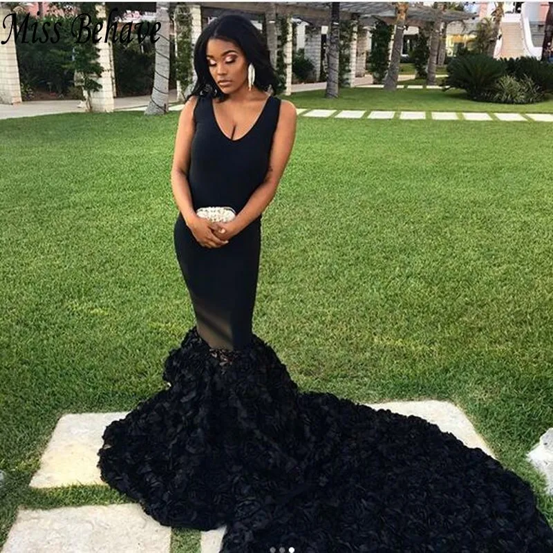 DD JYOY Black Evening Dress Long 2019 3D Lace Skirt Africa Plus Size Formal Dresses Gown Mermaid | Свадьбы и торжества