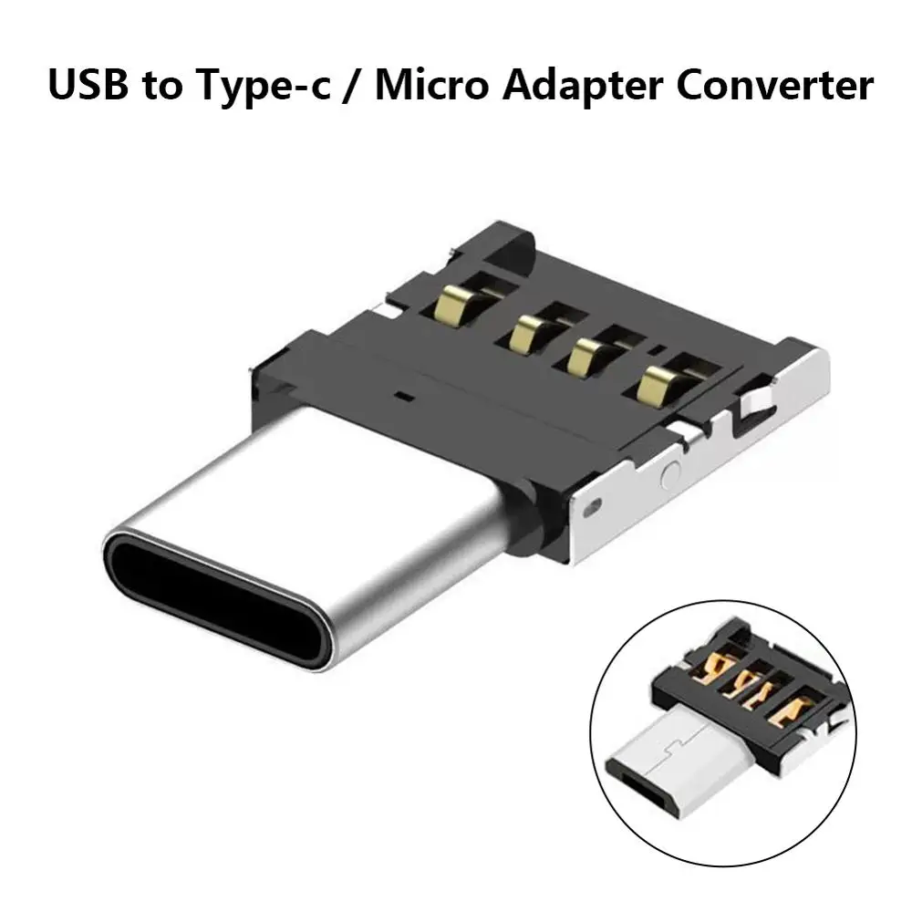5 шт. адаптер Mini Micro USB Type C OTG преобразователь интерфейса в V8 передающий интерфейс