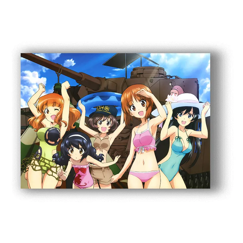 Плакат с аниме GIRLS und PANZER декор для домашней комнаты художественная живопись