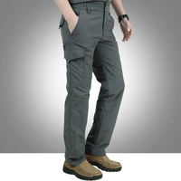 mens tactical pants summer breathable straight waterproof casual army military loose trousers outdoor sports hiking cargo pants