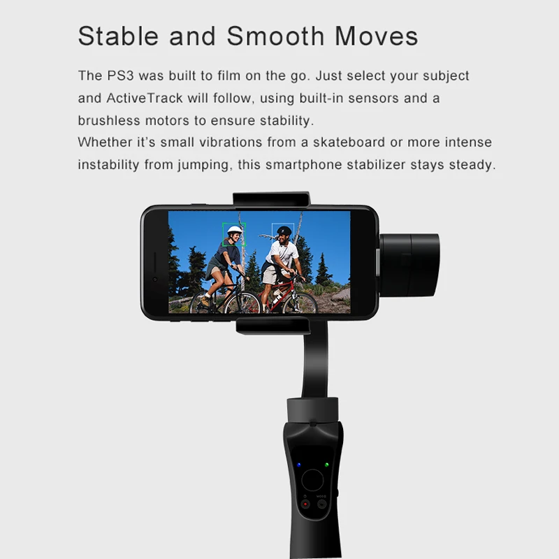 3 осевой ручной шарнирный стабилизатор soocoo для смартфона до 6 0 дюймов с фокусом и